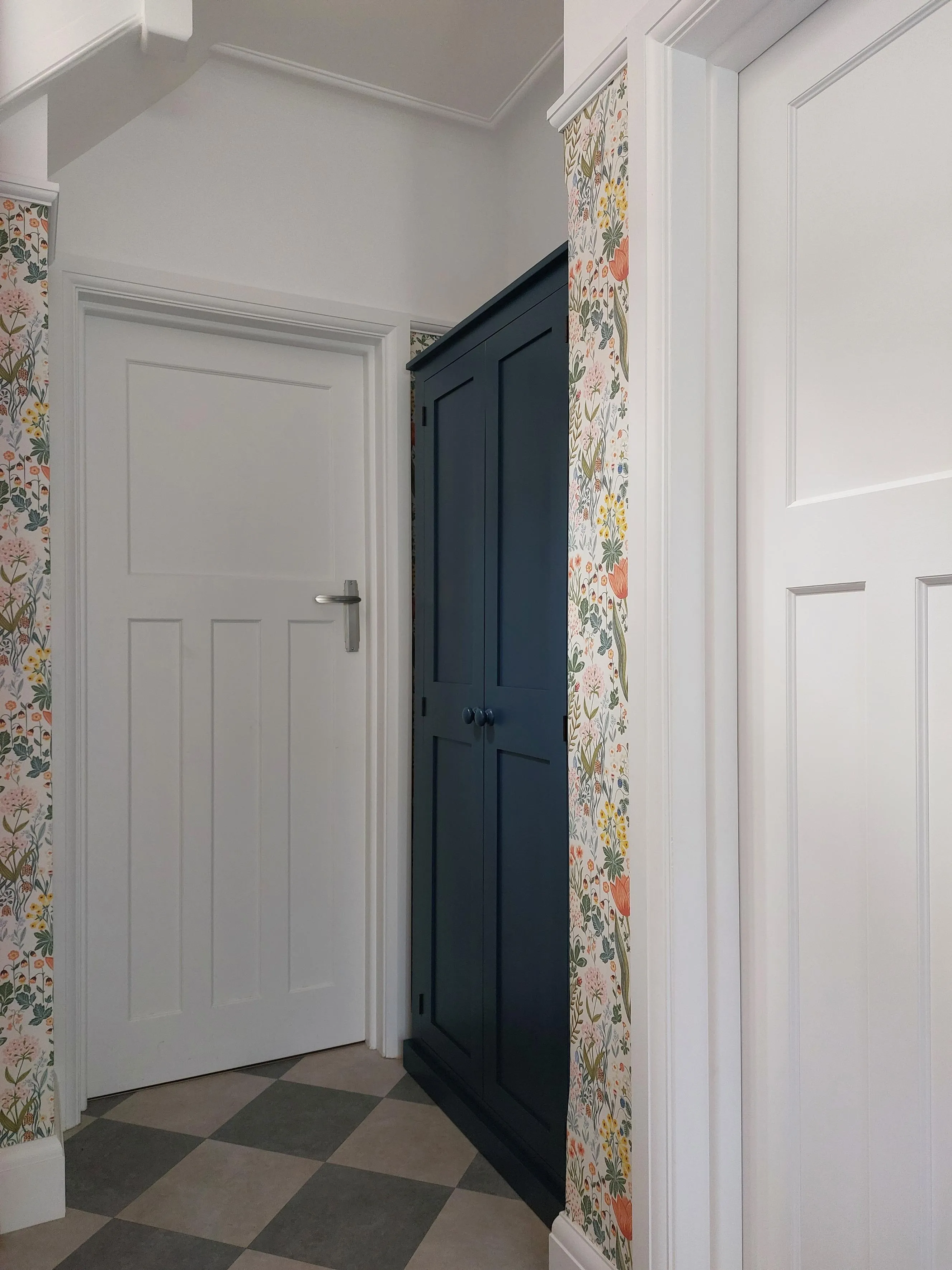 **2 door Hallway, Utility, Cloak Room Storage Cupboard with Hooks and Shelves (35 cm deep) SIZE VARIATIONS