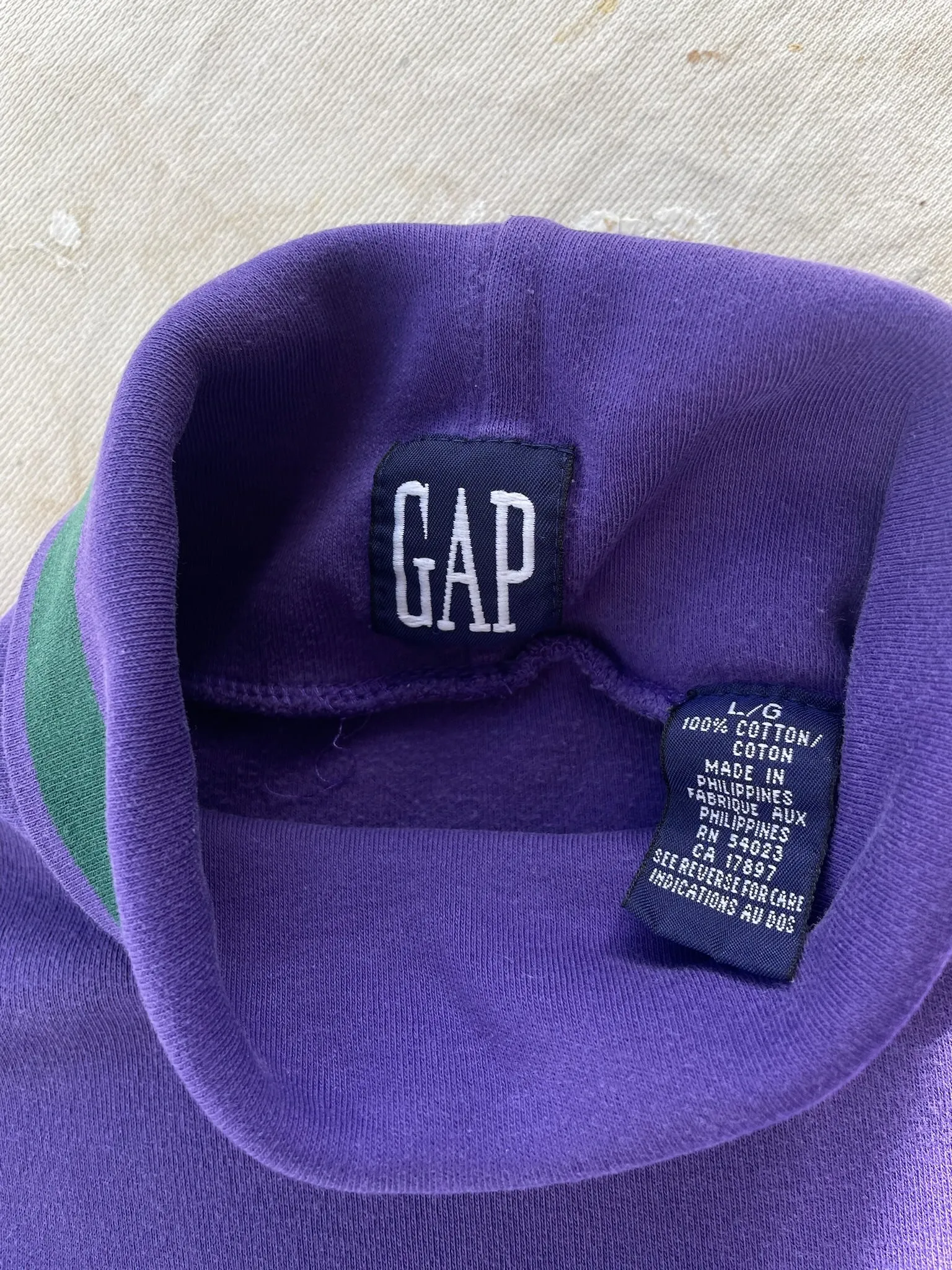 80's GAP Colorblock Heavyweight Turtleneck—[L]