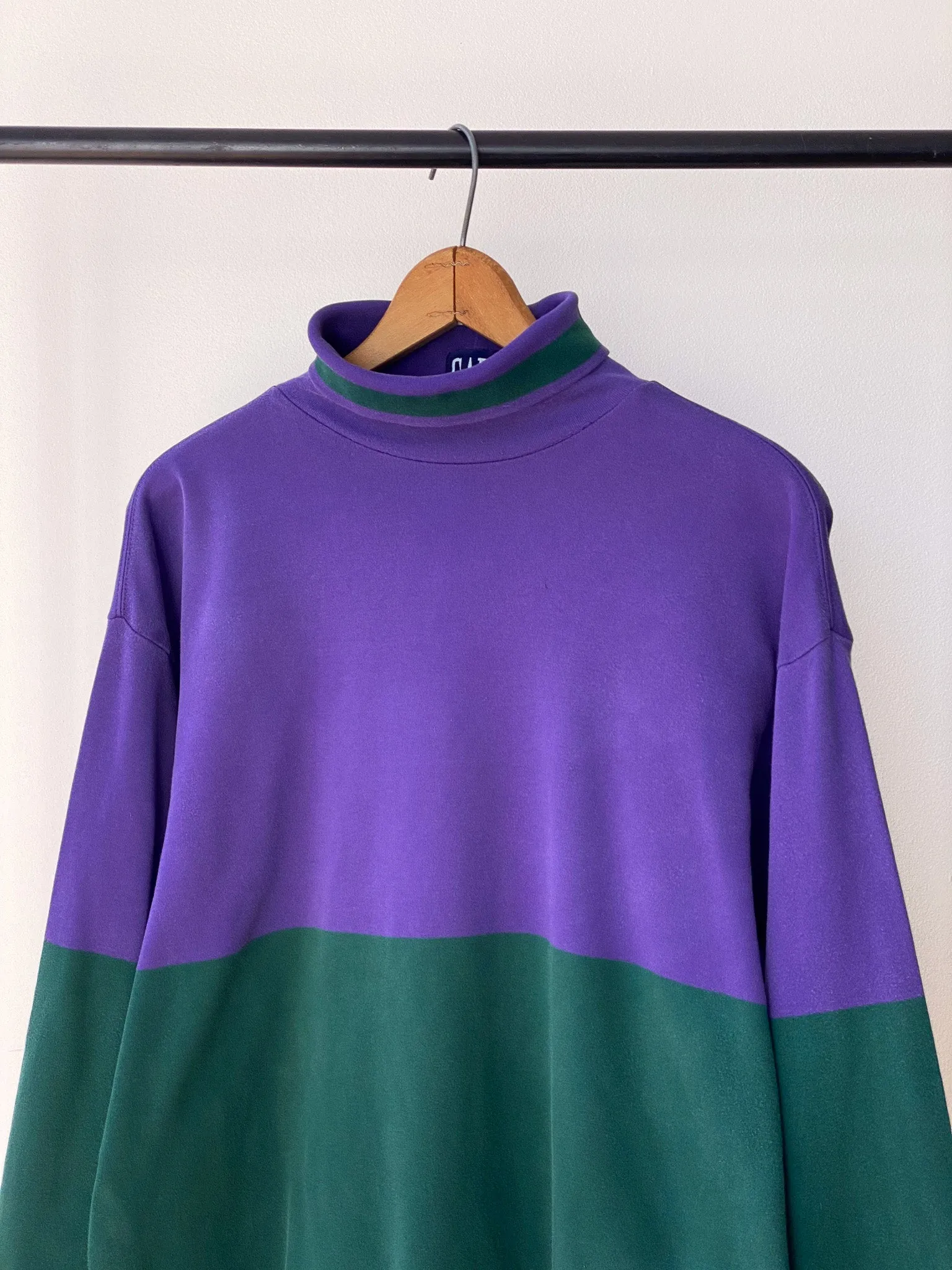 80's GAP Colorblock Heavyweight Turtleneck—[L]
