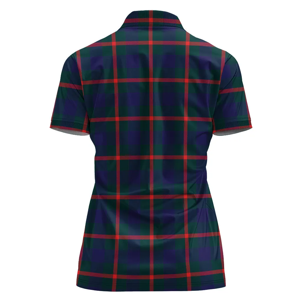 Agnew Tartan Polo Shirt with Family Crest For Women