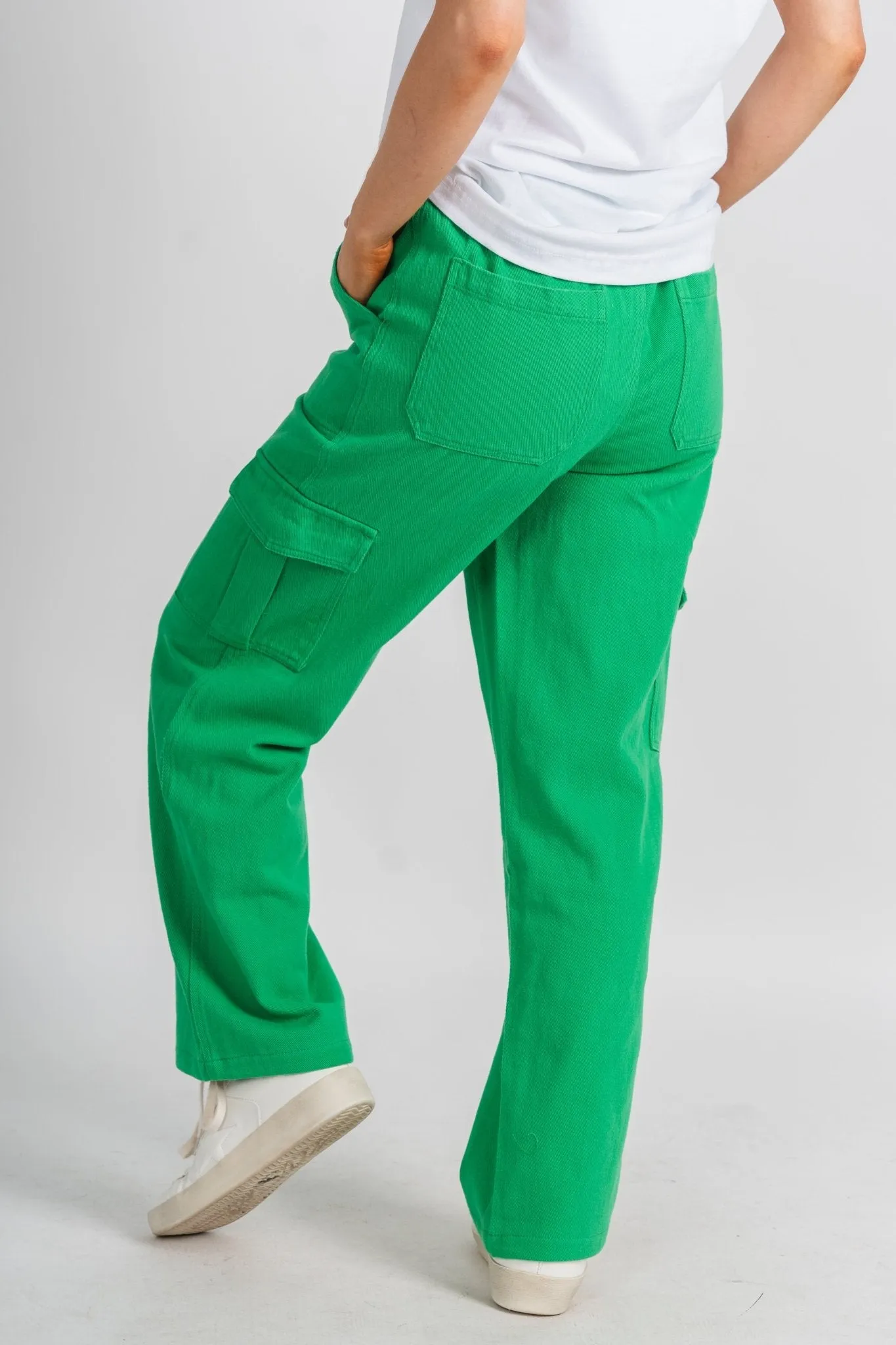 Cargo utility jeans green