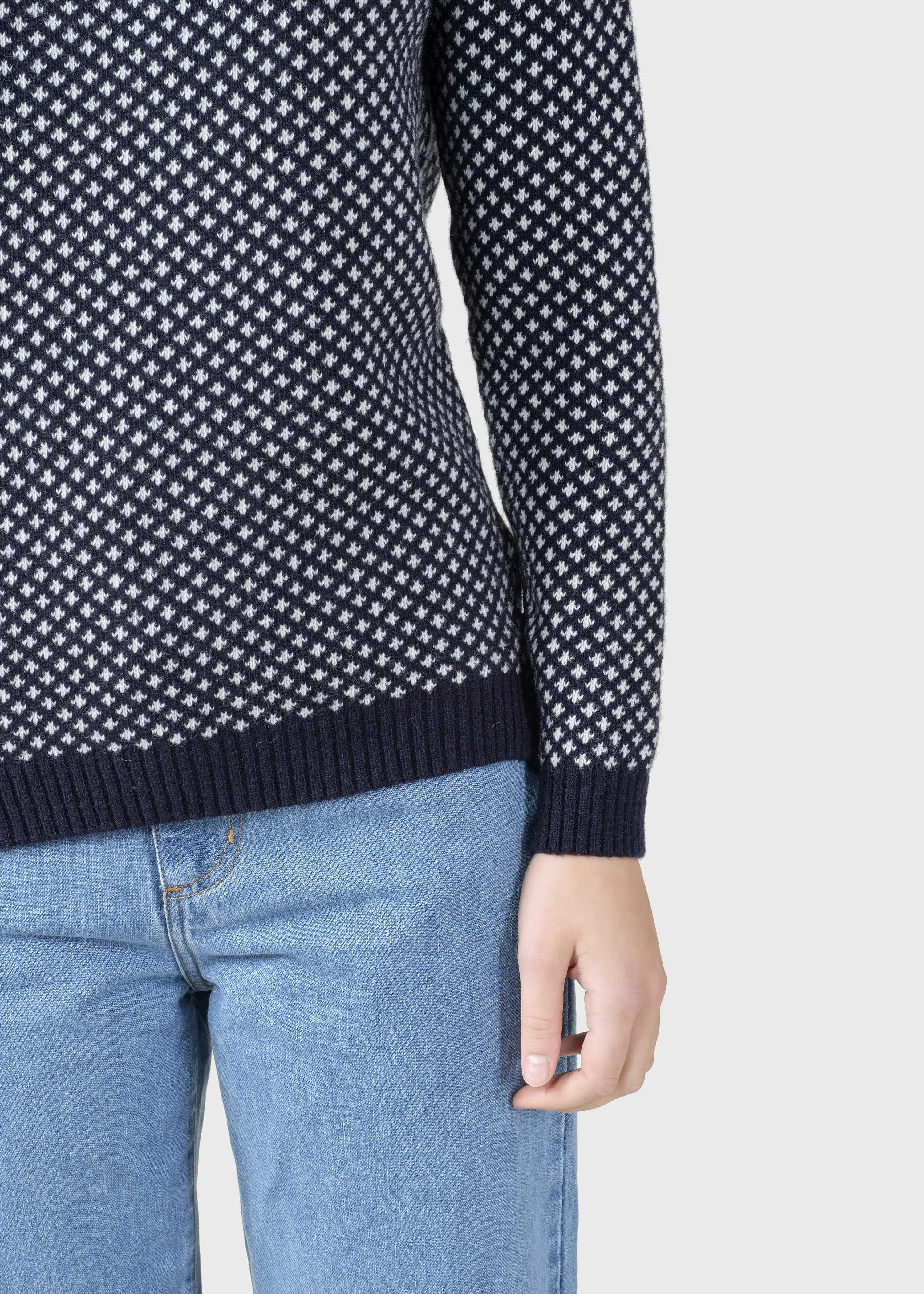 Elaine knit - Navy/cream