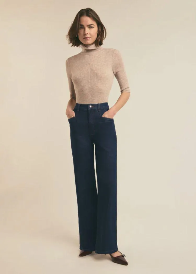 Favorite Daughter The Amelia Top- Oatmeal Melange