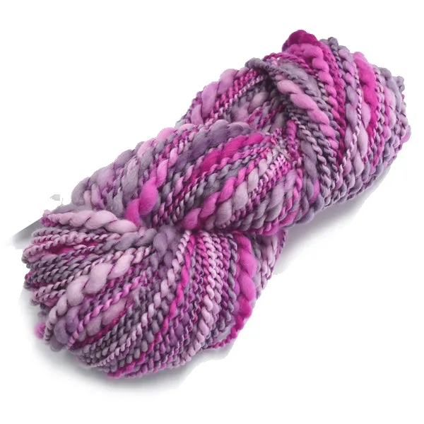 Hand Spun Chunky Tasmanian Merino Yarn in Soft Plum 12992