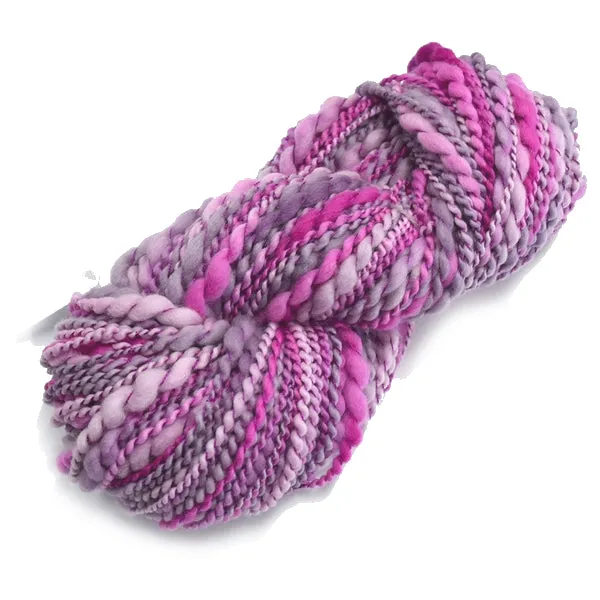 Hand Spun Chunky Tasmanian Merino Yarn in Soft Plum 12992