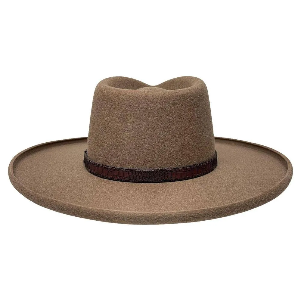 Hudson | Womens Pencil Rim Felt Fedora Hat