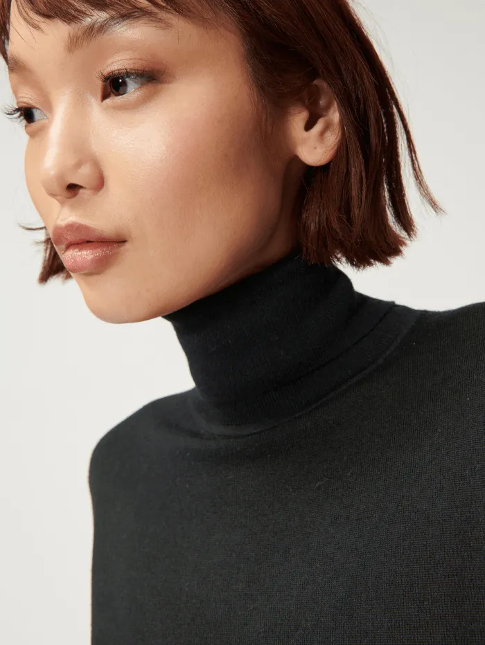 Luisa Cerano Wool Blend Turtleneck Jumper In Dark Grey 188340 5903 Col 0190