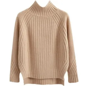 Nicola – Women's Monochrome Long Sleeve Turtleneck Cardigan