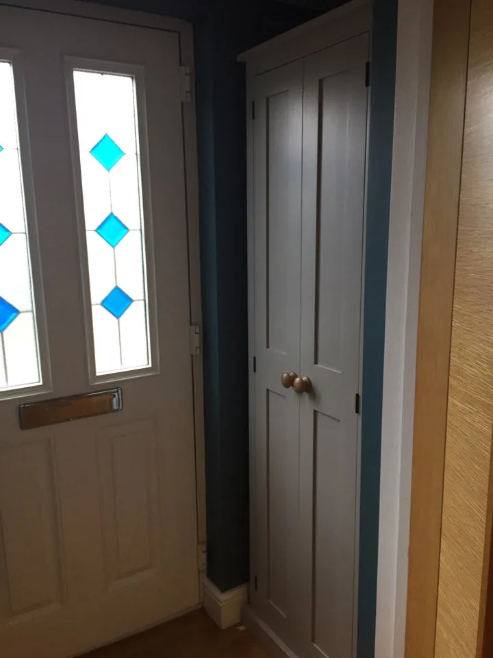 No. 3 **2 Door Entrance Hall Cloak Room Cupboard with Hooks and Shelves - ALL WIDTHS and COLOURS 📢 ADD TO CART to UNLOCK TODAYS DEAL