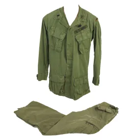 Original U.S. Vietnam War 1st Special Forces (Airborne) OG-107 “Type III” Uniform Set With Subdued Patch Insignia