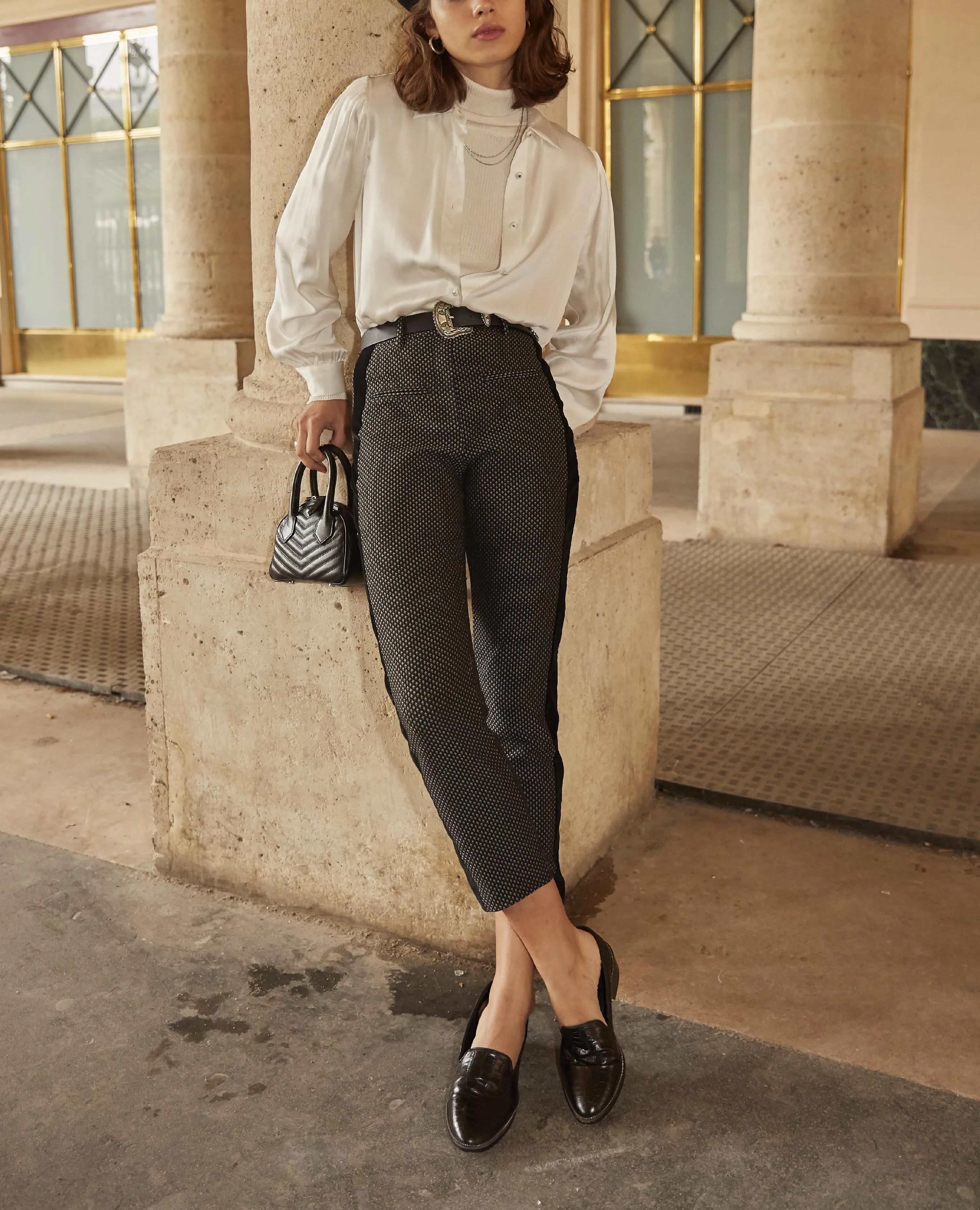 Pantalon fluide imprimé graphique