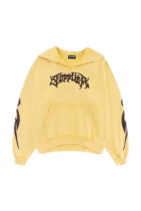 Tribal Leather Patch Zip Hoodie